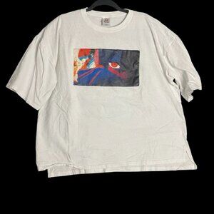 Cross & Stitch White Short Sleeve Anime Graphic Tee Shirt Mens Size XL Cropped